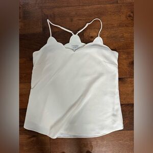 J. Crew Ivory Scalloped Camisole